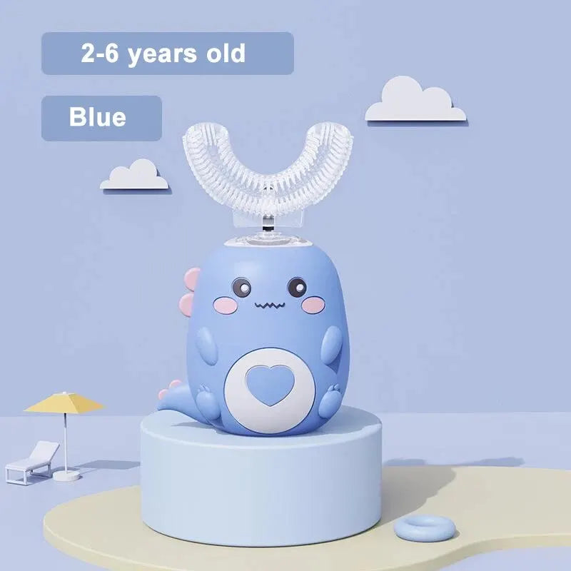 Electric Toothbrush Food Grade Silicone Oral 360 Degree Automatic USB Charging Smart Children's Toothbrush