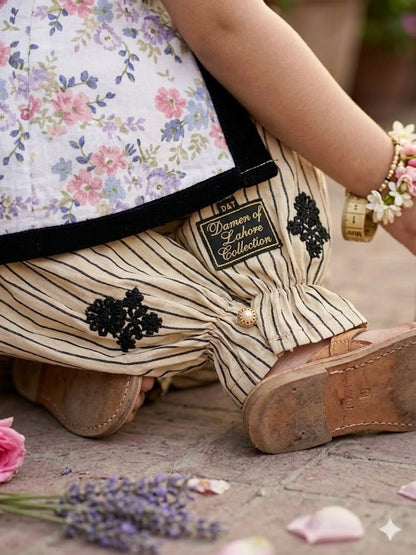 2 Pcs Girl's Summer Collection Printed Shirt And Trouser Set