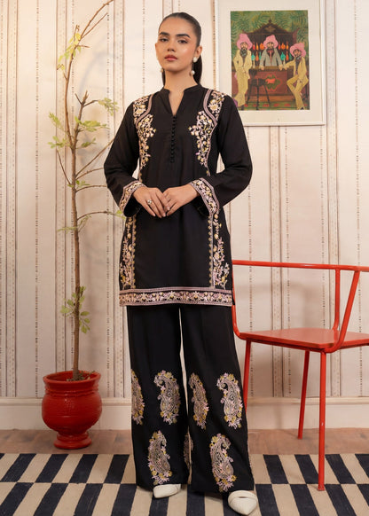 Black Embroidered Lawn 2-Piece Suit