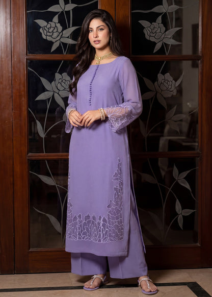 CALICO Lilac 2-Piece Lawn Suit | Embroidered Summer Outfit