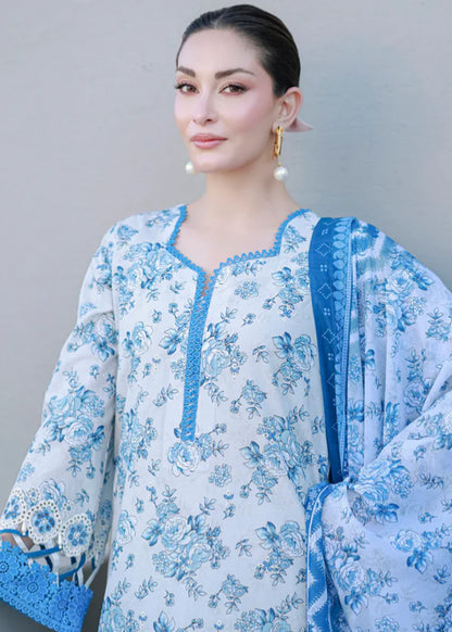 Light Blue Cotton 3-Piece Summer Suit