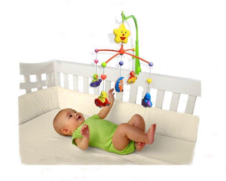 Multicolor Musical Crib