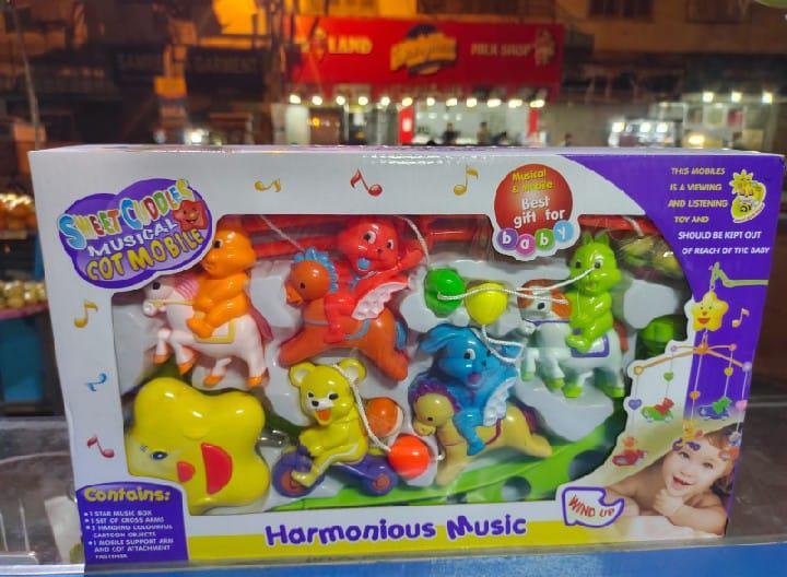 Multicolor Musical Crib