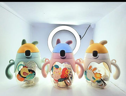 Kids Rabbit Sipper with LED Light & Non-Slip Handles