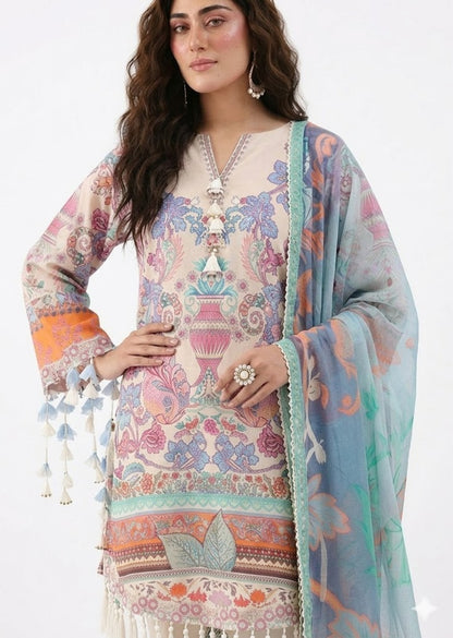 Multi-Color Printed Lawn Suit – 3 Piece Unstitched