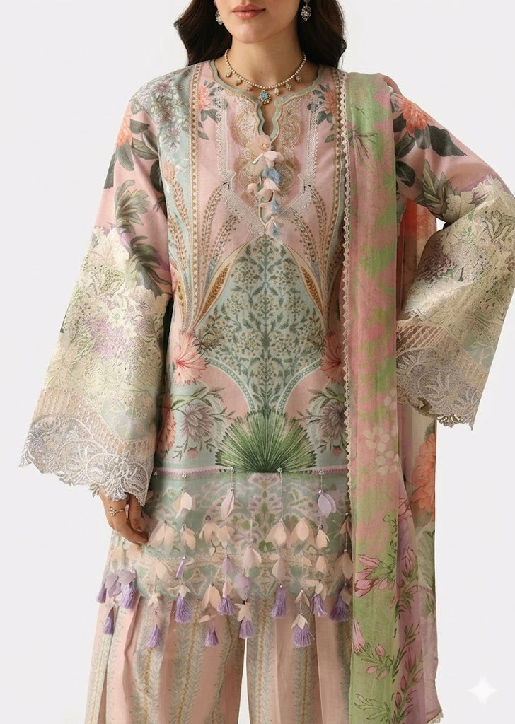 Multi Color Printed Lawn Suit