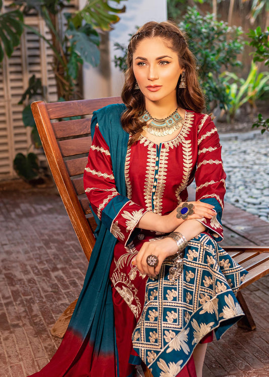 Maroon Charm | Elegant Women's Daily Wear Dress