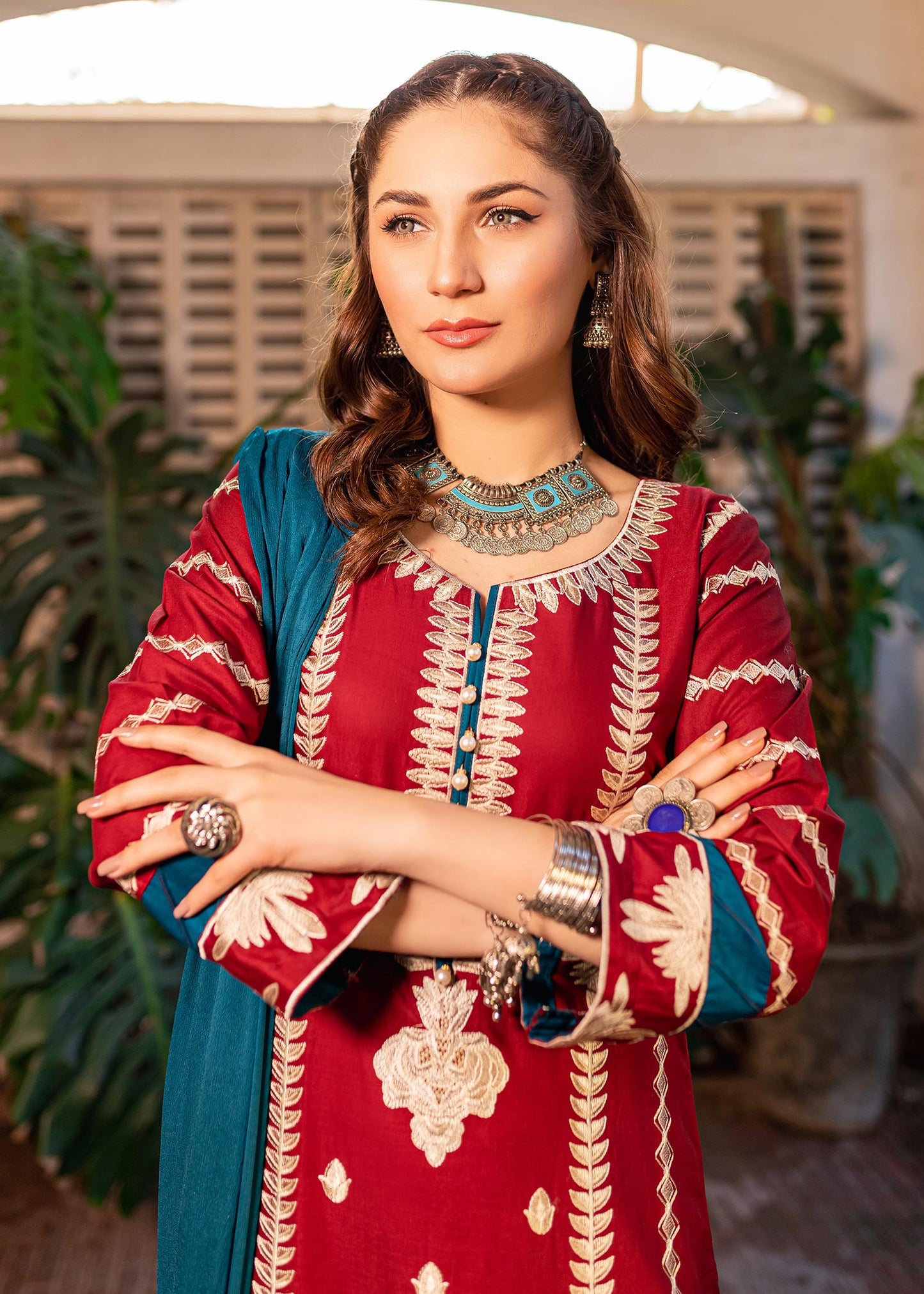 Maroon Charm | Elegant Women's Daily Wear Dress