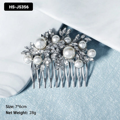 EFILY Crystal Rhinestone Bridal Hair Comb & Wedding Hairpin Tiara for Women
