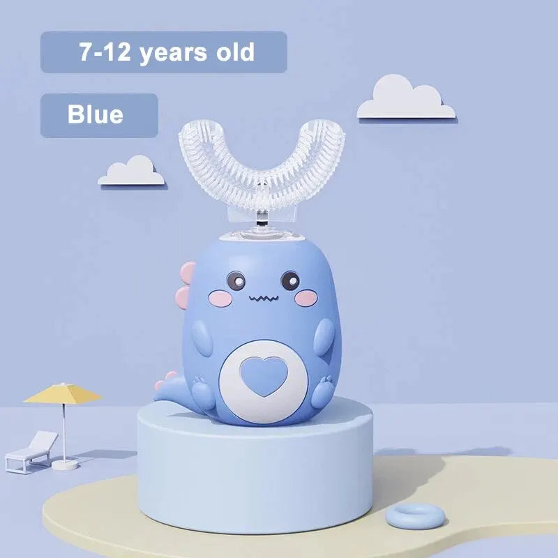 Electric Toothbrush Food Grade Silicone Oral 360 Degree Automatic USB Charging Smart Children's Toothbrush