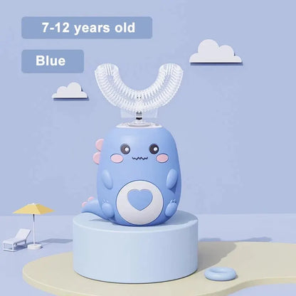 Electric Toothbrush Food Grade Silicone Oral 360 Degree Automatic USB Charging Smart Children's Toothbrush