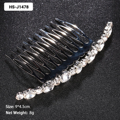 EFILY Crystal Rhinestone Bridal Hair Comb & Wedding Hairpin Tiara for Women