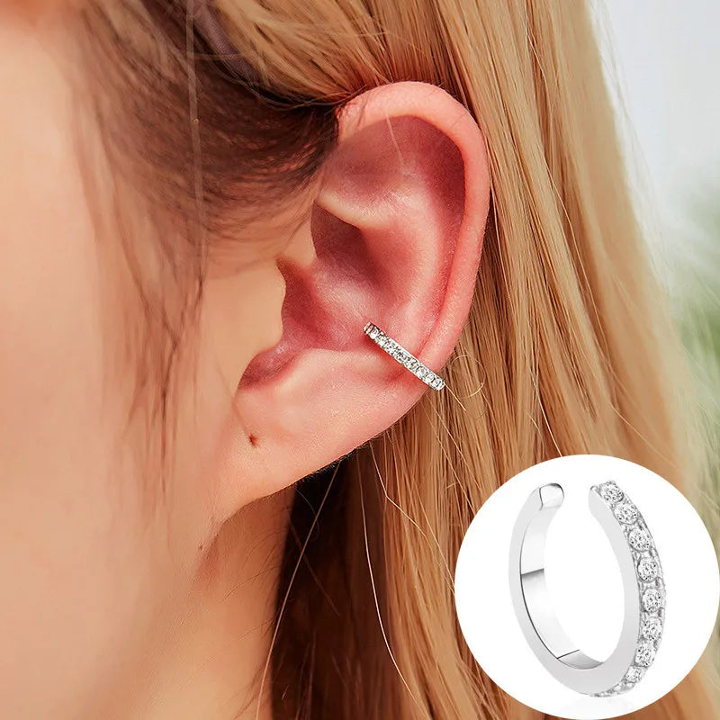 Bohemian Crystal Rhinestone Ear Cuff Clip Earrings for Women