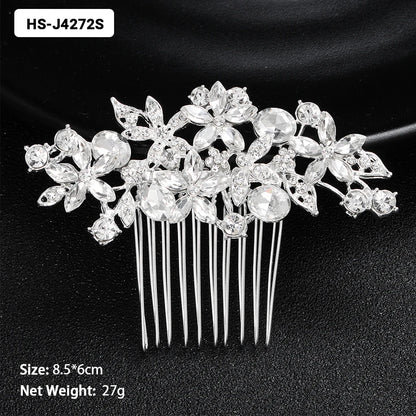 EFILY Crystal Rhinestone Bridal Hair Comb & Wedding Hairpin Tiara for Women