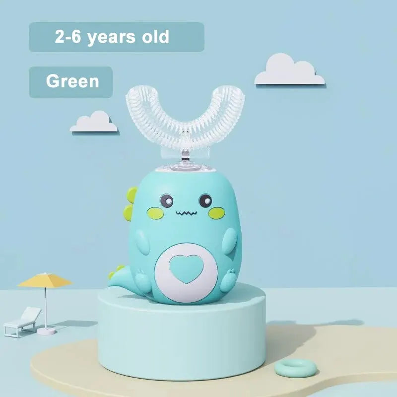 Electric Toothbrush Food Grade Silicone Oral 360 Degree Automatic USB Charging Smart Children's Toothbrush