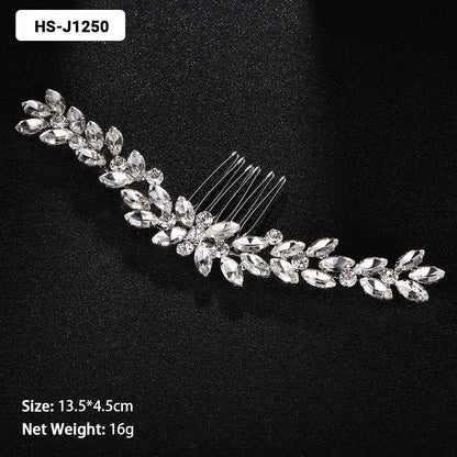 EFILY Crystal Rhinestone Bridal Hair Comb & Wedding Hairpin Tiara for Women