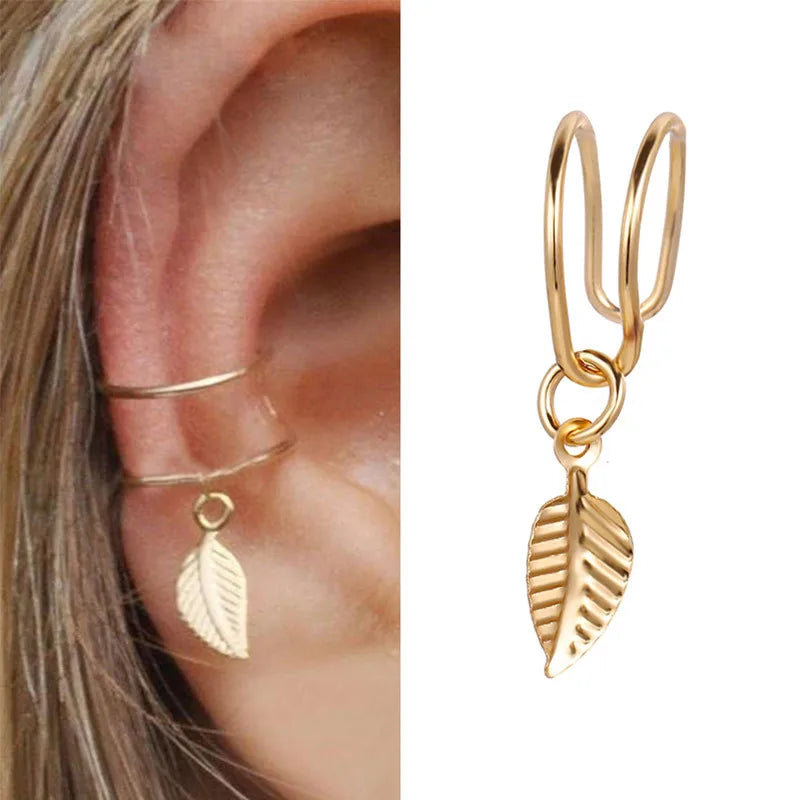 Bohemian Crystal Rhinestone Ear Cuff Clip Earrings for Women
