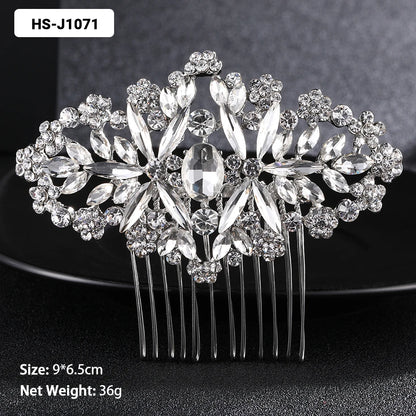 EFILY Crystal Rhinestone Bridal Hair Comb & Wedding Hairpin Tiara for Women