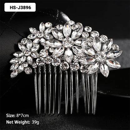 EFILY Crystal Rhinestone Bridal Hair Comb & Wedding Hairpin Tiara for Women