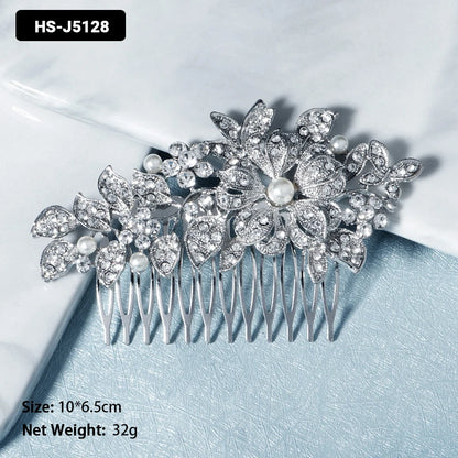 EFILY Crystal Rhinestone Bridal Hair Comb & Wedding Hairpin Tiara for Women