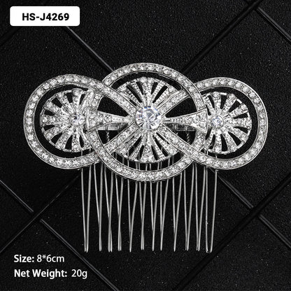 EFILY Crystal Rhinestone Bridal Hair Comb & Wedding Hairpin Tiara for Women