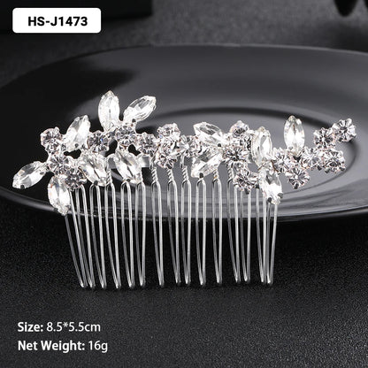 EFILY Crystal Rhinestone Bridal Hair Comb & Wedding Hairpin Tiara for Women