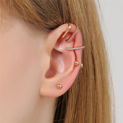 Bohemian Crystal Rhinestone Ear Cuff Clip Earrings for Women