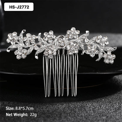 EFILY Crystal Rhinestone Bridal Hair Comb & Wedding Hairpin Tiara for Women