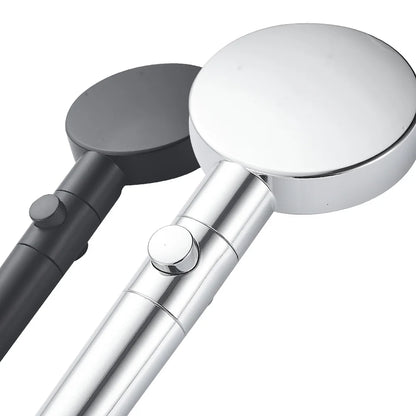 ZhangJi 2025 New 5-Function Shower head with Stop button 10cm Big Panel Silicone gel Hole Easy Cleaning Bathroom Nozzle Sprayer