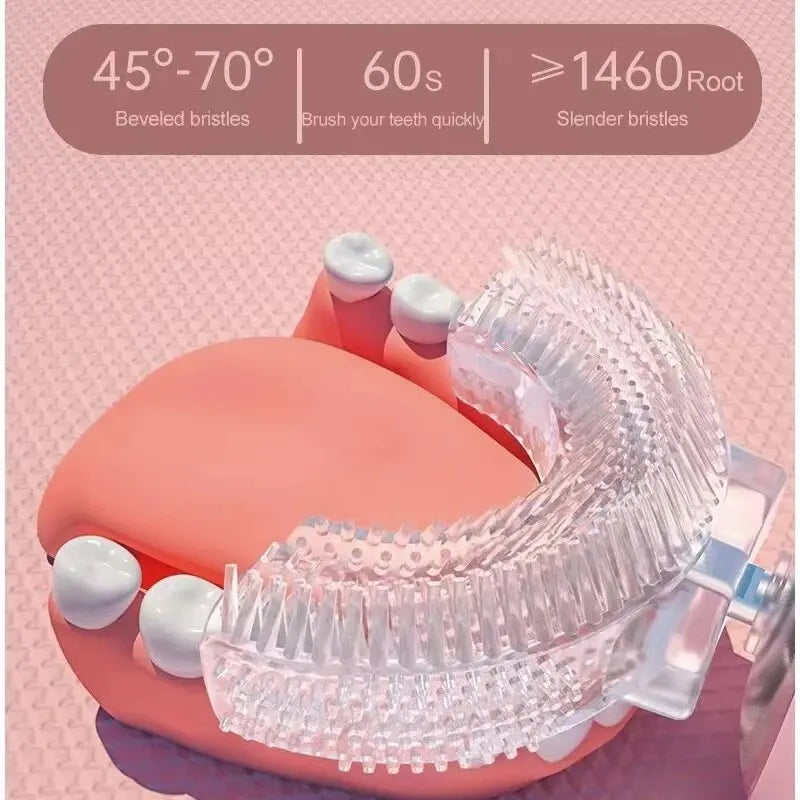 Electric Toothbrush Food Grade Silicone Oral 360 Degree Automatic USB Charging Smart Children's Toothbrush