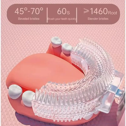 Electric Toothbrush Food Grade Silicone Oral 360 Degree Automatic USB Charging Smart Children's Toothbrush