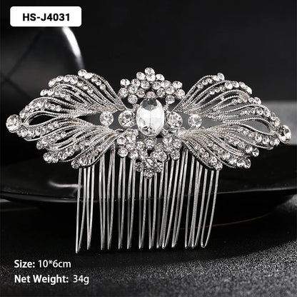 EFILY Crystal Rhinestone Bridal Hair Comb & Wedding Hairpin Tiara for Women