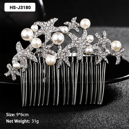 EFILY Crystal Rhinestone Bridal Hair Comb & Wedding Hairpin Tiara for Women