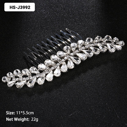 EFILY Crystal Rhinestone Bridal Hair Comb & Wedding Hairpin Tiara for Women
