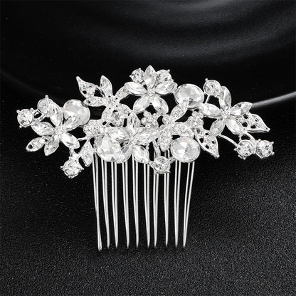 EFILY Crystal Rhinestone Bridal Hair Comb & Wedding Hairpin Tiara for Women