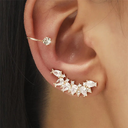 Bohemian Crystal Rhinestone Ear Cuff Clip Earrings for Women