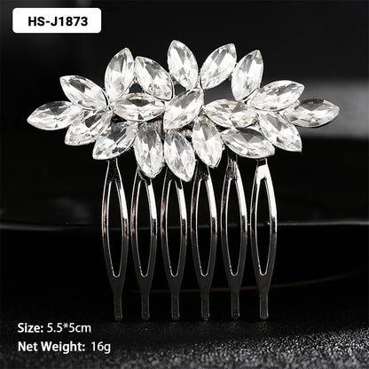 EFILY Crystal Rhinestone Bridal Hair Comb & Wedding Hairpin Tiara for Women