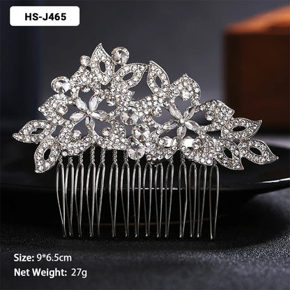 EFILY Crystal Rhinestone Bridal Hair Comb & Wedding Hairpin Tiara for Women