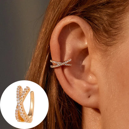 Bohemian Crystal Rhinestone Ear Cuff Clip Earrings for Women