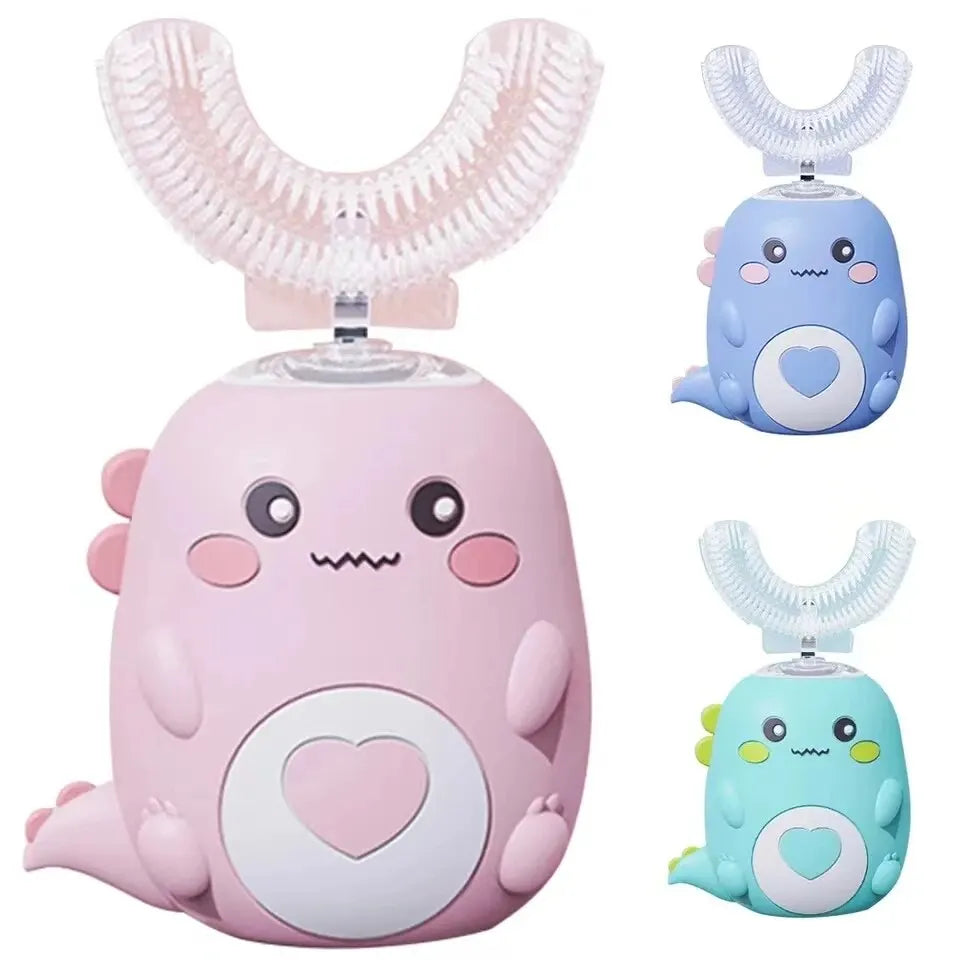 Electric Toothbrush Food Grade Silicone Oral 360 Degree Automatic USB Charging Smart Children's Toothbrush