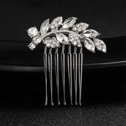 EFILY Crystal Rhinestone Bridal Hair Comb & Wedding Hairpin Tiara for Women