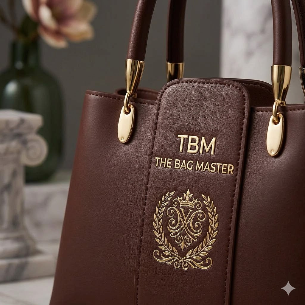 TBM 3-Piece Brown Rexine Handbag Set for Women