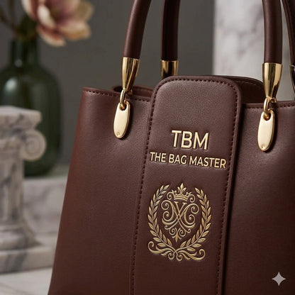 TBM 3-Piece Brown Rexine Handbag Set for Women