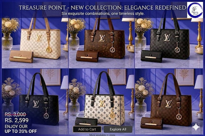 Women's Beige Checkered Shoulder Bag with Gold Plated Hardware