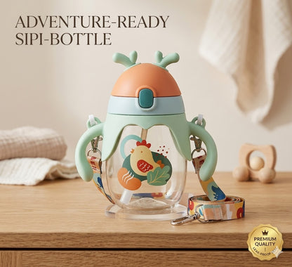 Kids Water Sipper with Bunny Design, Spill-Proof, Durable Plastic
