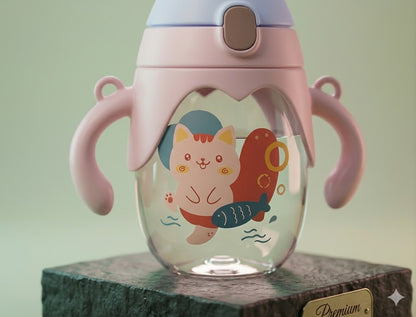 Kids Rabbit Sipper with LED Light & Non-Slip Handles